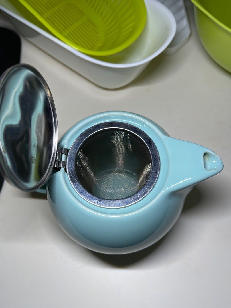 Light Blue Ceramic Teapot with Infuser65074083387907112