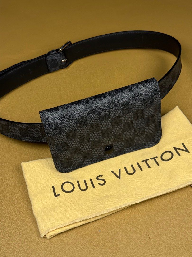 LV graphite pochette waistbag (Category: Luxury Bags & Wallets) located in Binalonan. Submitted by sheenaluxarchive (Listing ID 1382417371, Image 2). Description: Wts: Lv graphite pochette waistbag Rank A condition with dustbag Guaranteed original 36,999 only. .