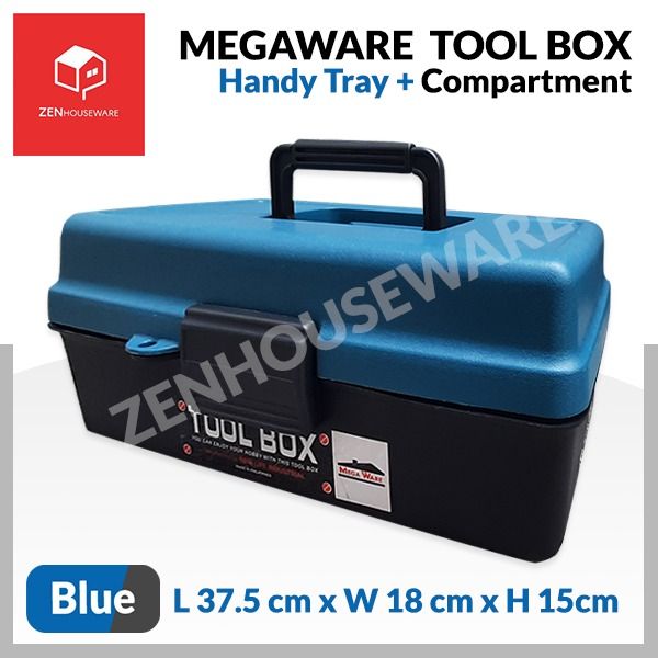 Megaware Plastic Tool Box Organizer Storage Toolbox Plastic with Carrying Tray & Drawer Compartment (Category: Home Improvement Tools & Accessories) located in Caloocan City. Submitted by zenhouseware (Listing ID 1382331332, Image 1). Description: Please check sizes before ordering or message us first. Authentic Megaware Products - Authorized Distributor 100% Durable PP Material – primarily made of plastic called Polypropylene 100% Non-Toxic Plas