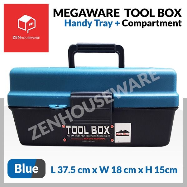 Megaware Plastic Tool Box Organizer Storage Toolbox Plastic with Carrying Tray & Drawer Compartment (Category: Home Improvement Tools & Accessories) located in Caloocan City. Submitted by zenhouseware (Listing ID 1382331332, Image 2). Description: Please check sizes before ordering or message us first. Authentic Megaware Products - Authorized Distributor 100% Durable PP Material – primarily made of plastic called Polypropylene 100% Non-Toxic Plas