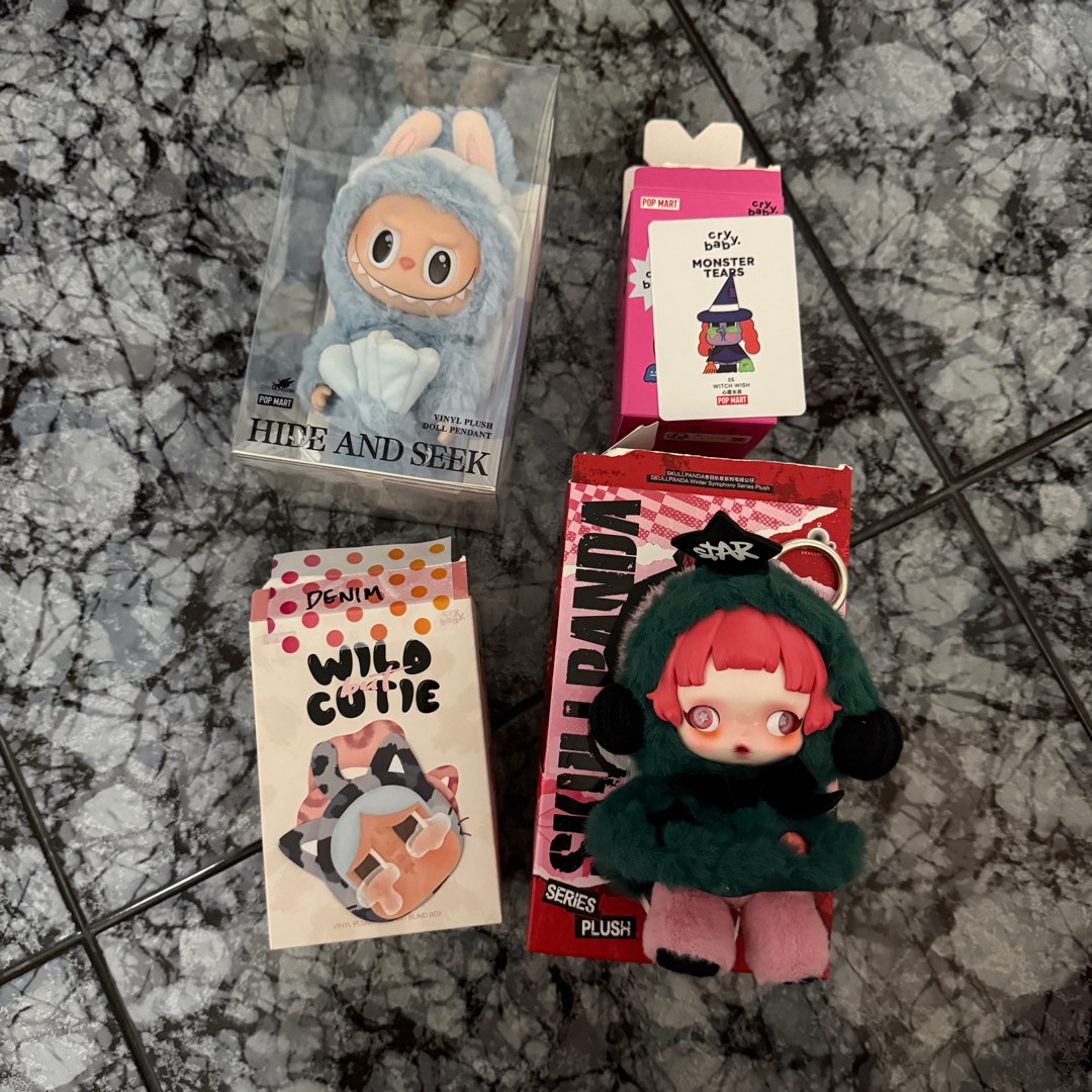 Merlion labubu (merbubu) bundle with crybaby wild but cutie, monster ...