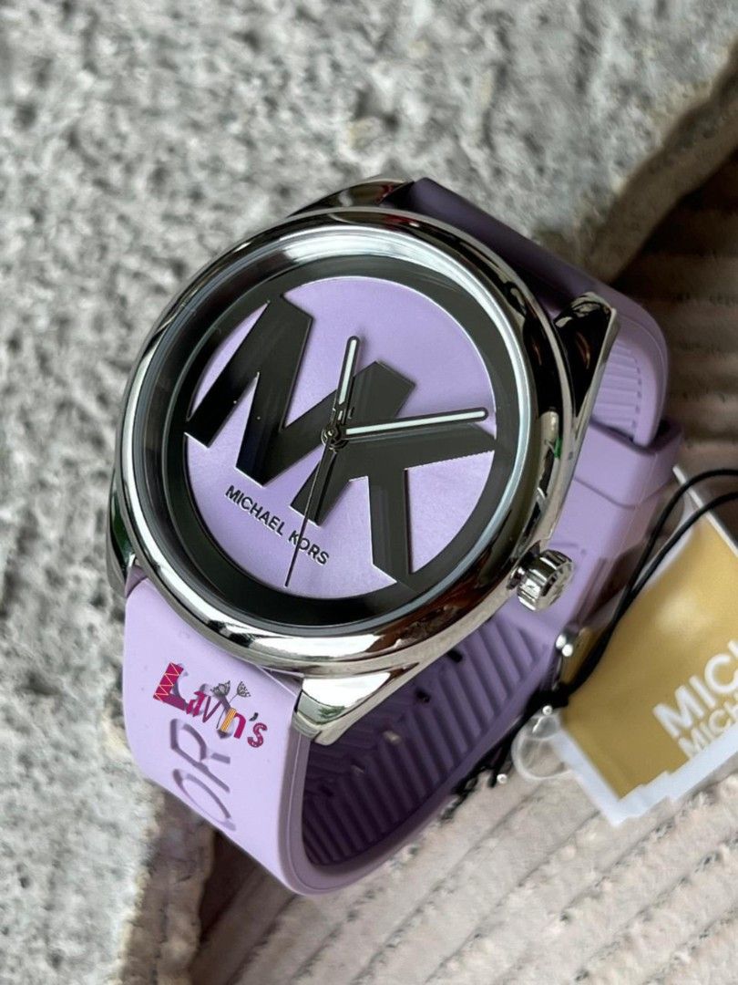 Michael Kors MK7143 Janelle Rubber Purple Watch