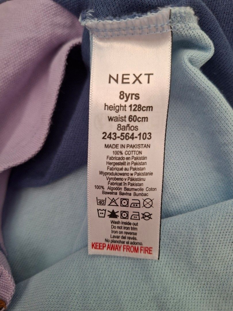 NEXT dondon father & son - polo shirt colorblock (preloved) (Category: Babies & Kids Fashion) located in Shah Alam. Submitted by nhnys (Listing ID 1382378723, Image 3). Description: preloved brand NEXT size bapak tag 16y (up until L) condition - pakai 1x, like new size anak tag 8y condition - lightly used, ada stain sikit but barely noticeable can refer photos both for rm60 if loose : bapak rm40, anak rm30.