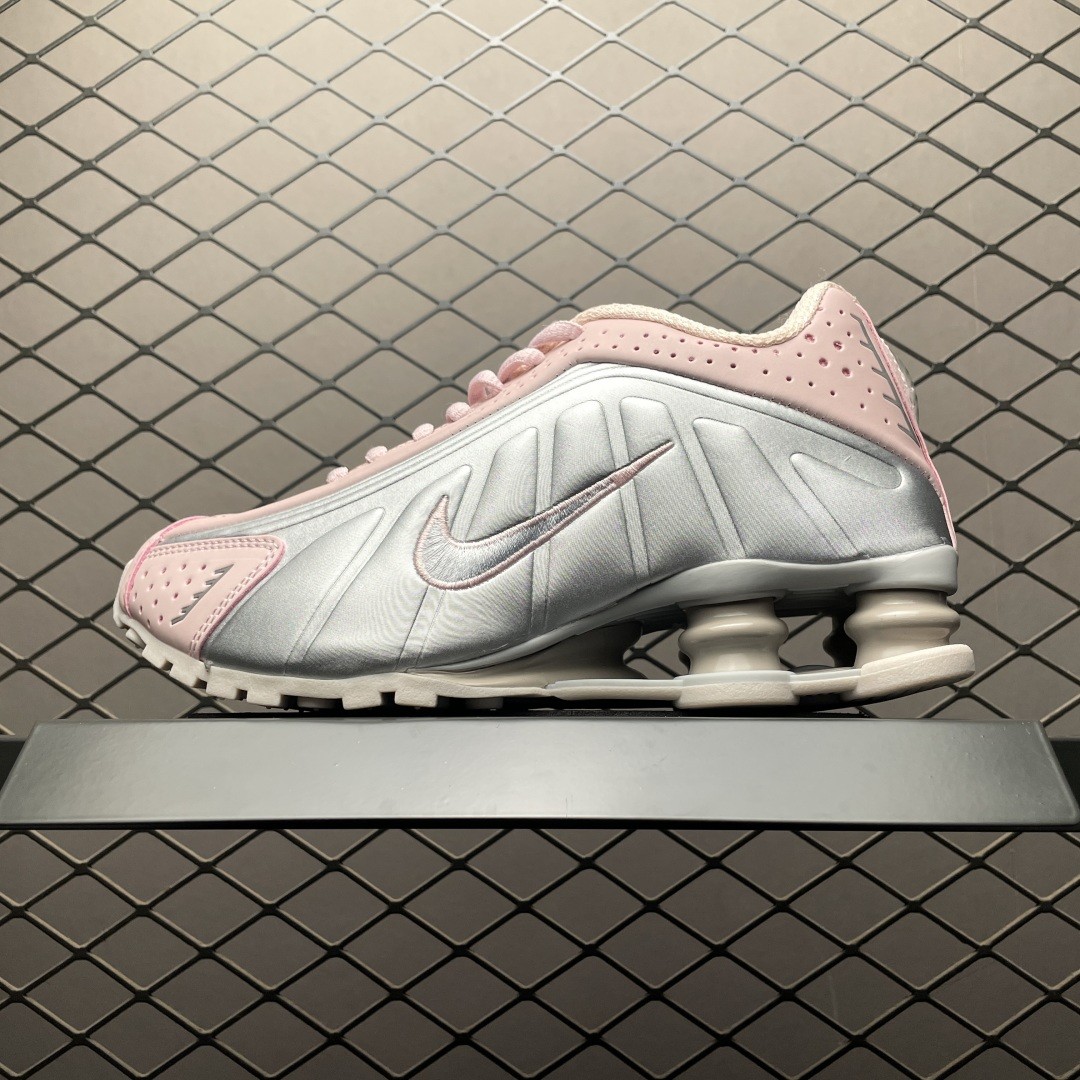 Nike Shox R4 Barely Rose Metallic Platinum shoes 460, Women's Fashion ...