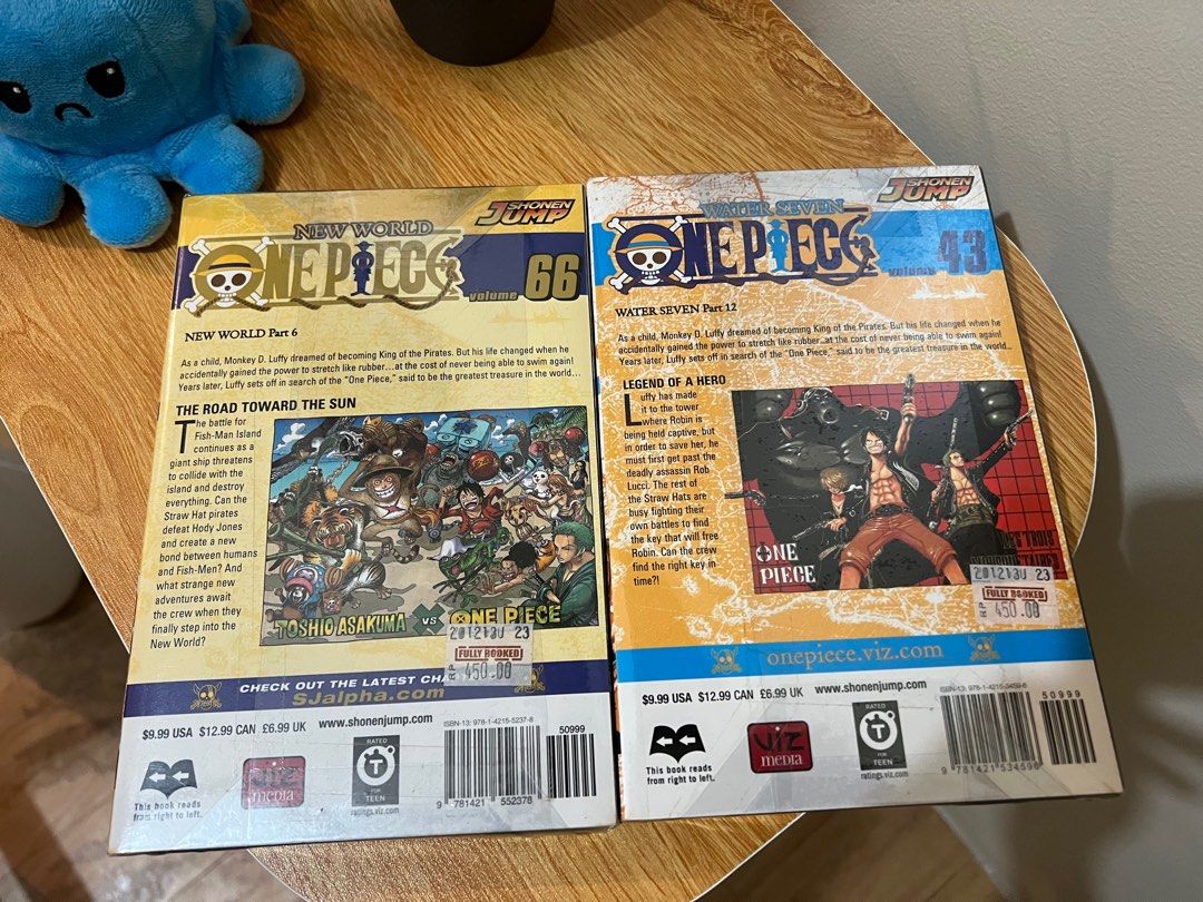 One Piece Volume 66 and 43 (Category: Comics & Manga) located in Muntinlupa City. Submitted by jaakh (Listing ID 1382434664, Image 3). Description: Selling One Piece Volume 66 and 43 for P950 (both) or P500 each. RFS: Duplicate volumes since I have the box sets.