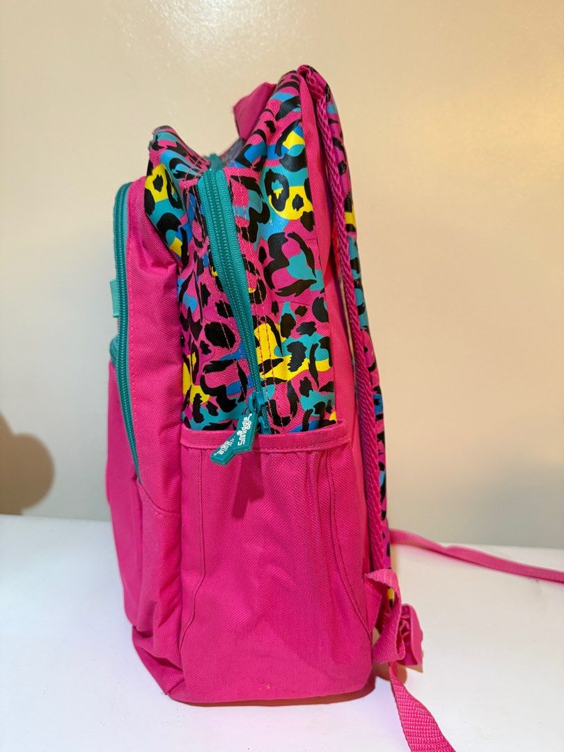 Original Smiggle Leopard Print Backpack (Category: Babies & Kids Fashion) located in Las Pinas. Submitted by slua19 (Listing ID 1382424288, Image 3). Description: SLIGHTLY NEGOTIABLE FOR SURE BUYERS - Bought in Smiggle Singapore store for ₱4000+ - Used only thrice - Slightly dirty at the bottom, but can be cleaned - No damages - Chat for more pics :) .