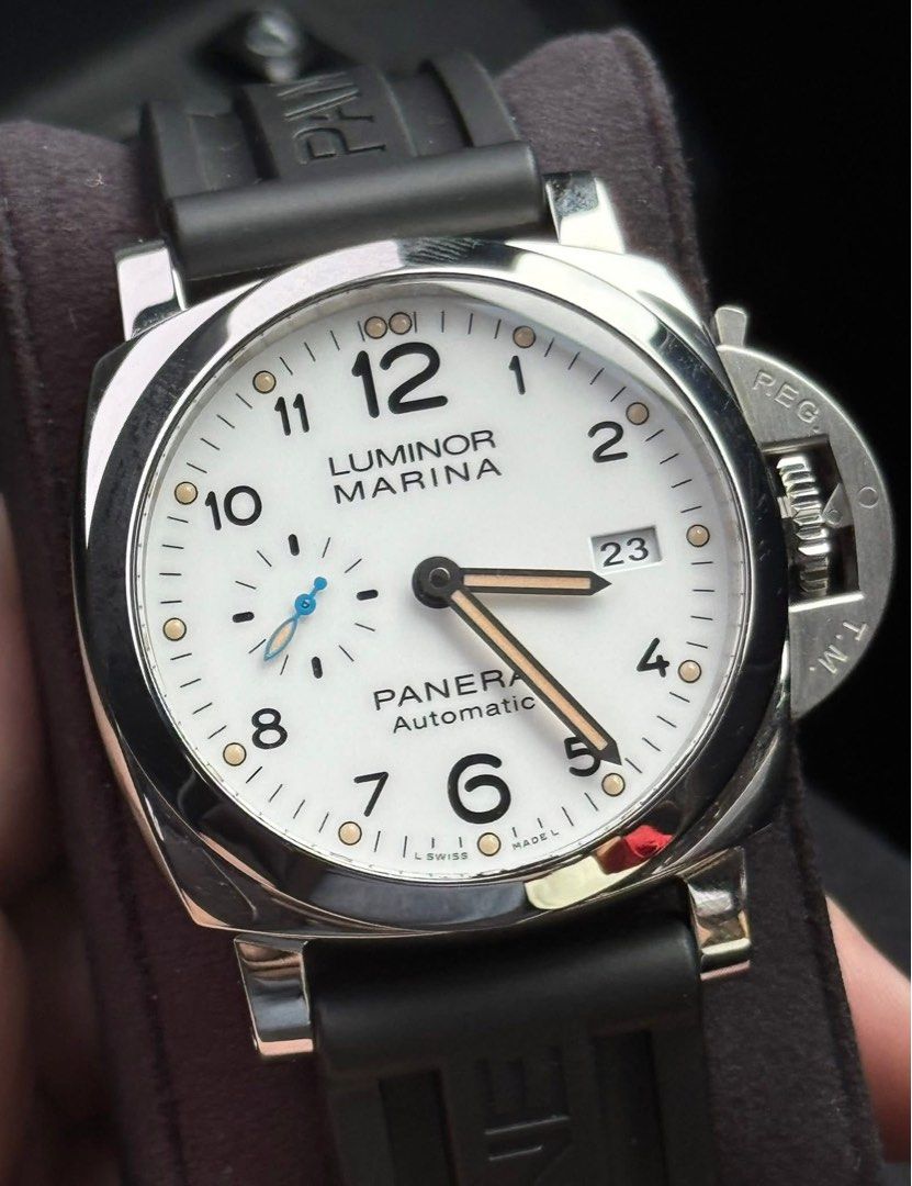 Panerai Luminor Marina 1499 (Category: Luxury Watches) located in Manila. Submitted by watchguyph (Listing ID 1382362336, Image 1). Description: For Sale 315k Panerai Luminor Marina 1499 Rare White Dial 44mm Automatic 2021 Full set Secondary strap included Pm for inquiries.