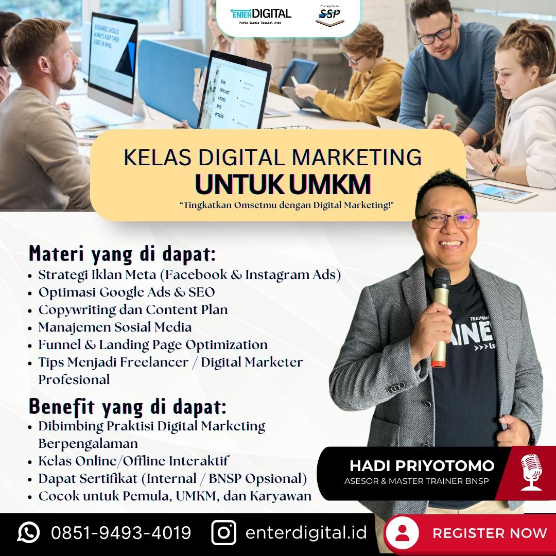 SIAP KERJA! WA 0851-9493-4019 , Pelatihan Digital Marketing Bersertifikat Bnsp Aceh Tenggara (Kategori: Furnitur Antik) berada di Jakarta Barat. Dikirim oleh bayumustof20216 (ID iklan 1382320251, Gambar 1). Deskripsi: SIAP KERJA! , Pelatihan Digital Marketing Bersertifikat Bnsp Aceh Tenggara Pelatihan Digital Marketing Bersertifikat Bnsp Aceh Tenggara, Pelatihan Digital Marketing Bersertifikat Bnsp Aceh Tenggara, Pertanyaan Tentang Pelatihan Digi