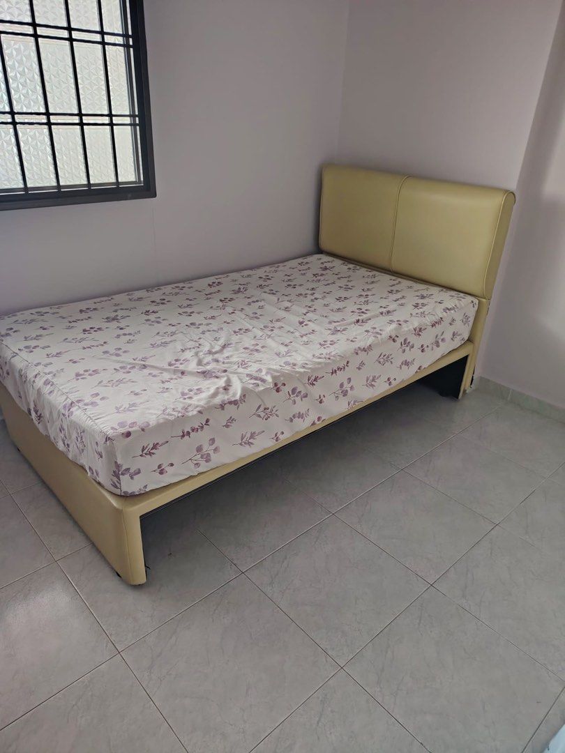 Single Bed Frame , including super single Mattress