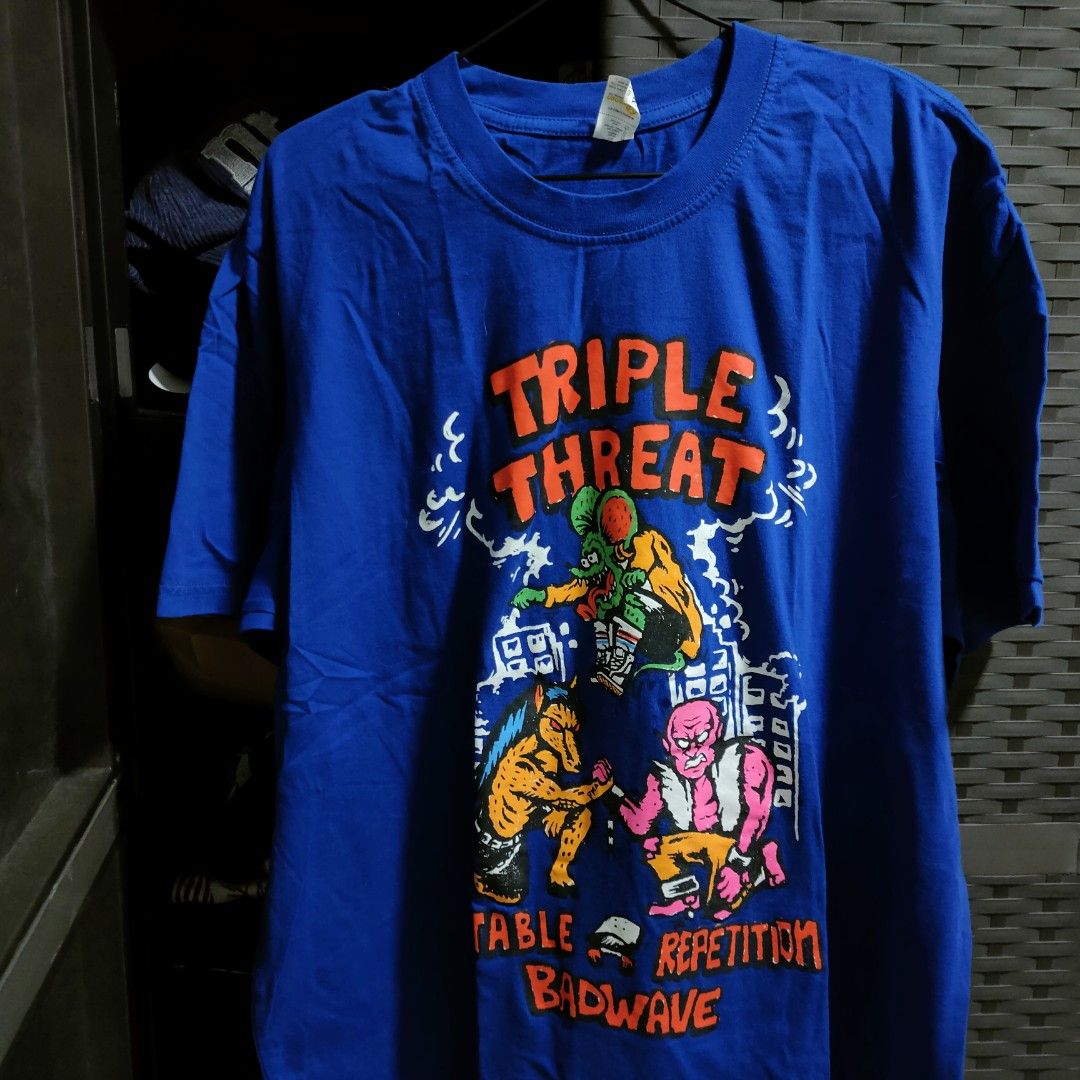 Still Ill "Triple Threat" Shirt (Category: Tshirts & Polo Shirts ) located in Quezon City. Submitted by stashbyharun (Listing ID 1382321852, Image 2). Description: Printed in 3K Blanks Size 3XL on tag fits XL (US) 25" Pit to pit 30" Length badwave repetition stable hardcore punk straightedge beatdown metalcore youth crew skateboarding skateboards band shirt bands band.