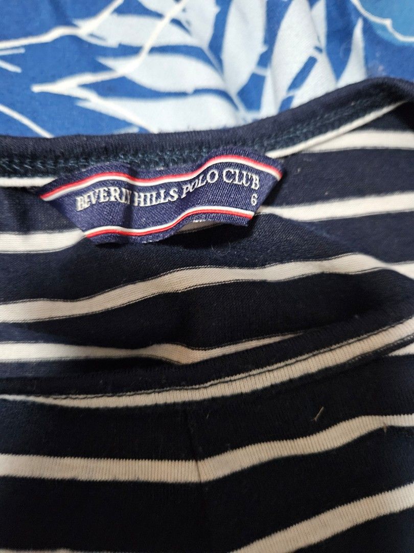 Polo Striped blue shirt size 6 (Category: Babies & Kids Fashion) located in Manila. Submitted by annmd (Listing ID 1382328208, Image 3). Description: Brand : Beverly hills polo club Size 6.