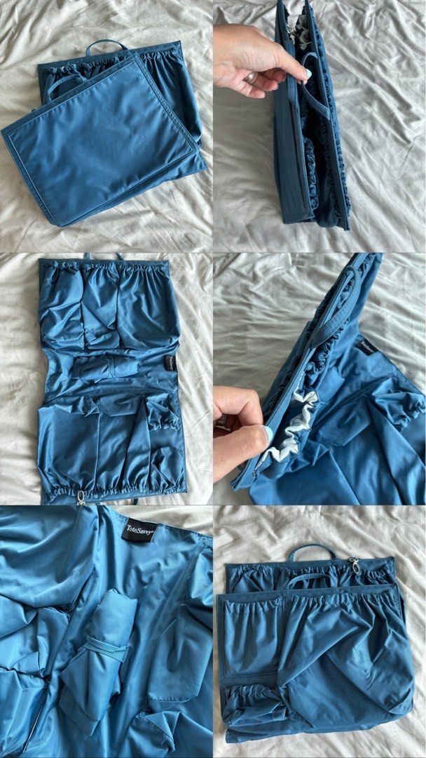 ToteSavvy baby bag organizer (Category: Diaper Bags & Wetbags) located in Makati City. Submitted by best.seconds (Listing ID 1382372312, Image 1). Description: Bought in the US. Has 1 thermal picket for bottle and has pockets for documents and other little things baby and mom need. Includes foldable changing pad..