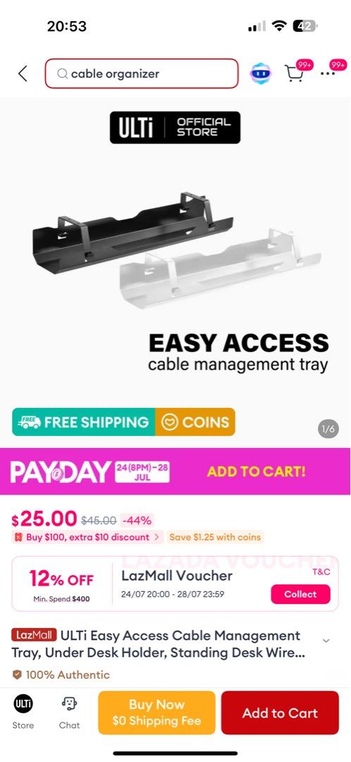 Ulti under desk cable management