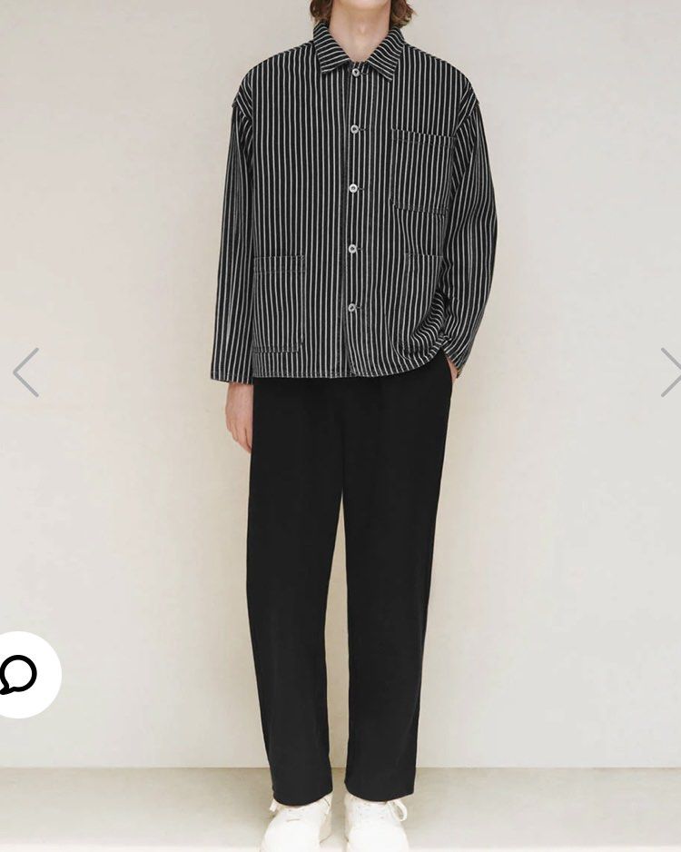 Urban Revivo Striped Denim Jacket (Category: Coats, Jackets and Outerwear) located in Pasig City. Submitted by ljt13 (Listing ID 1382461311, Image 2). Description: Size Small. Never got to use this one as it was too boxy on me. .