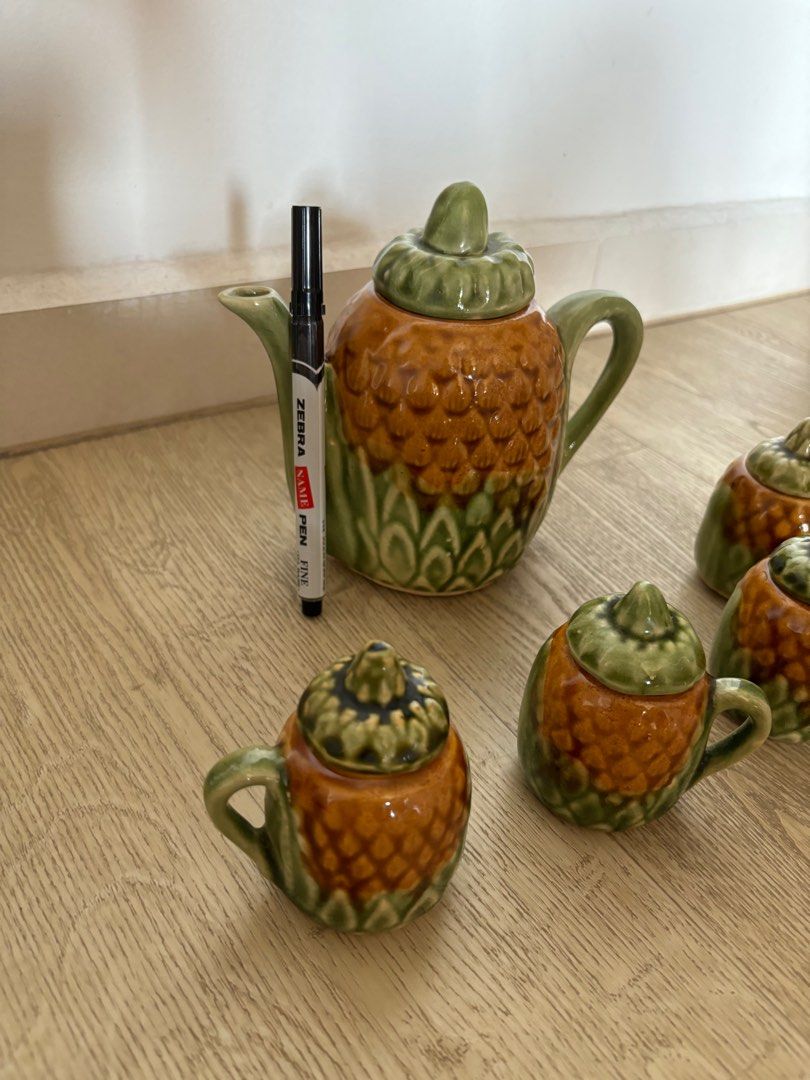 Vintage Corn ceramic teapot set64885341106178116