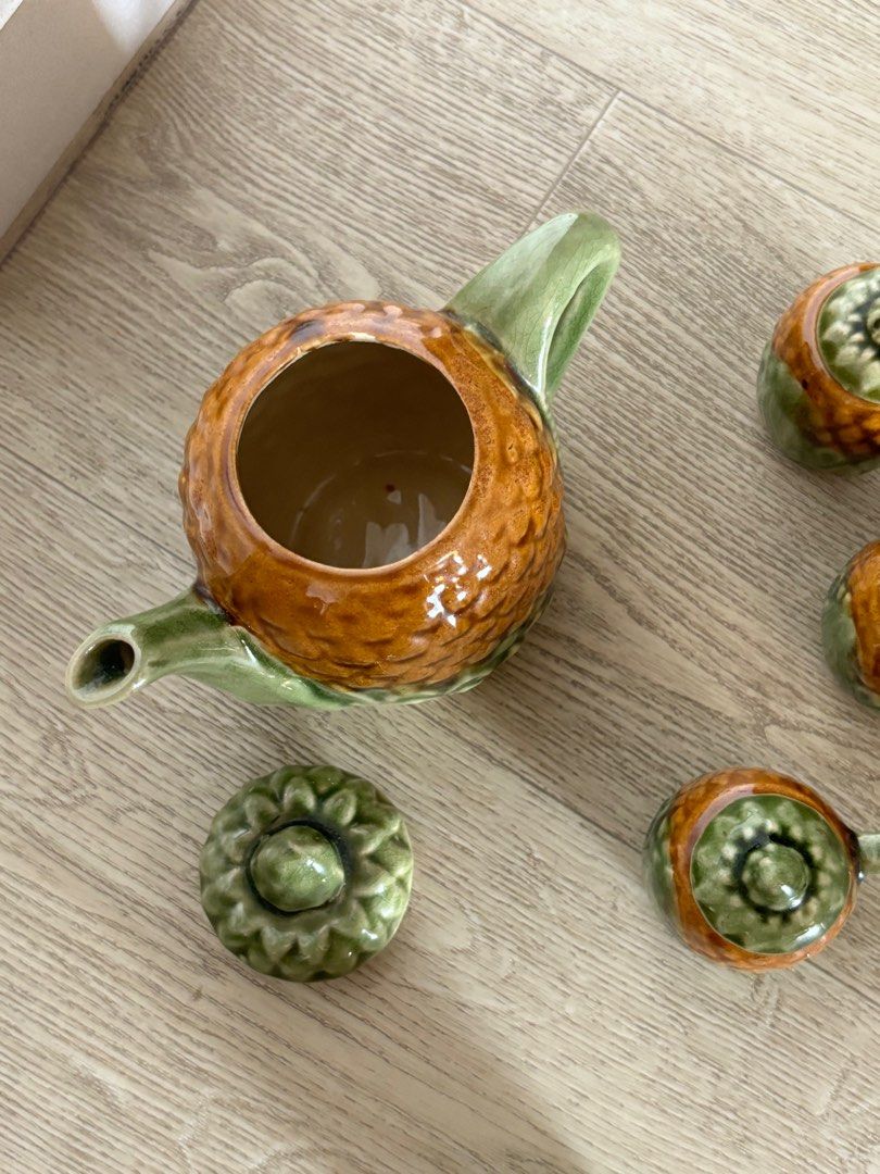 Vintage Corn ceramic teapot set64885341106178114