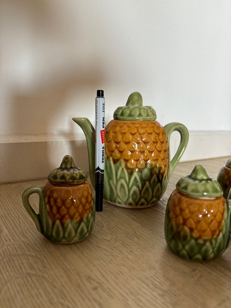 Vintage Corn ceramic teapot set64885341106178117