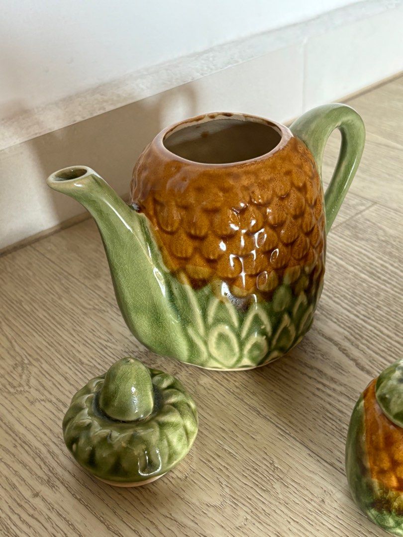 Vintage Corn ceramic teapot set64885341106178113