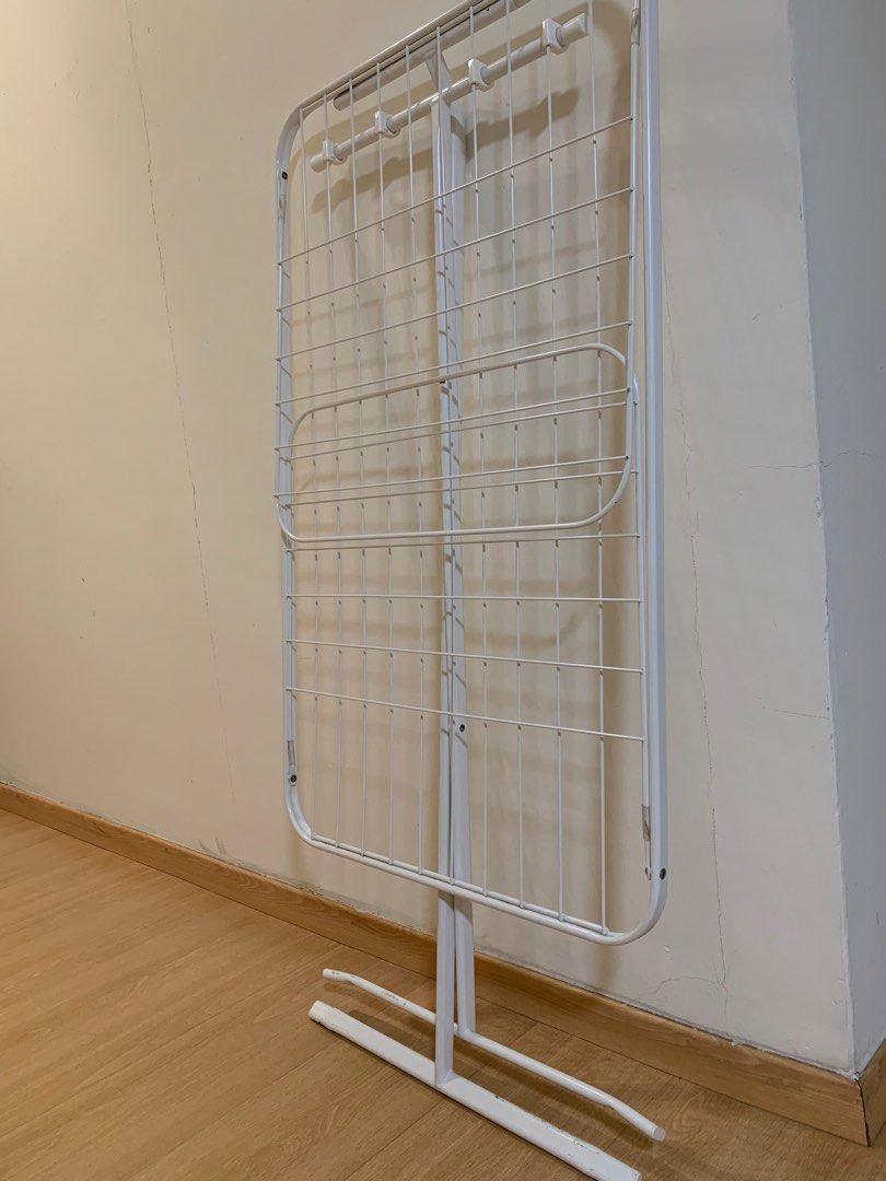White Metal Clothes Drying Rack