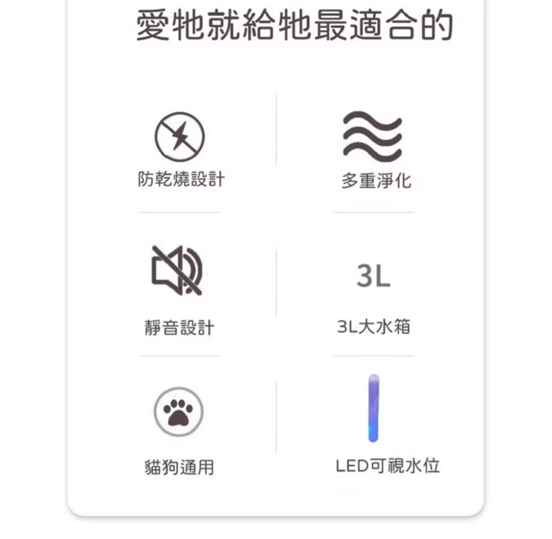 由 plm119899 (刊登 ID 1382679128，圖片 2) 提交，位於 高雄市 (Kaohsiung) 的 寵物飲水機 (類別：寵物及其他)，說明：家貓不會用故出售🙌🏻 僅裝過水啟用一次 九成新！。