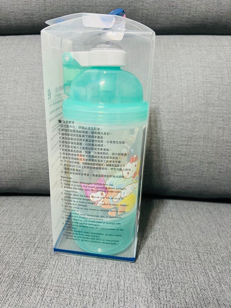 由 an62000135 (刊登 ID 1382495248，圖片 2) 提交，位於 桃園市 (Taoyuan) 的 Baby City 雙層彈跳吸管水壺 吸管水壺 兒童水壺 彈跳吸管水壺 水壺 三麗鷗 (類別：其他外出用品)，說明：使用過一次，小朋友不喜歡，已清洗。 2025/6月購買。