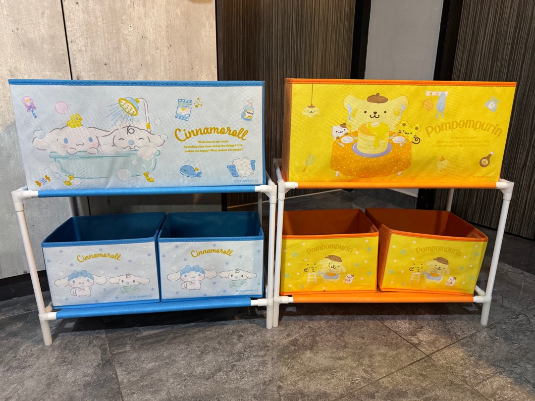 Pompompurin Rack (BRAND NEW) pompompurin / cinnamonroll / kuromi two tier shelf shelving ...