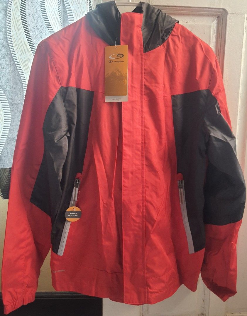 Champion Rain Jacket (Category: Coats, Jackets and Outerwear) located in Malolos. Submitted by aonf1 (Listing ID 1382529571, Image 1). Description: Original Champion rain jackets for boys Red size 12 - 14 see description on photos P2500 Blue size 16 - 18 (warmer) could possibly fit an extra small size adult P3000 Bought from the US Brand new Shipping at buyers expense.
