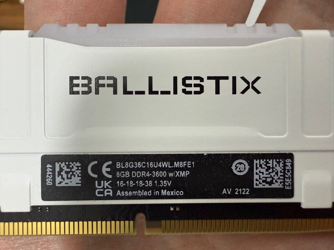 Crucial Ballistix 8GB DDR4 RAM 3600Mhz, Computers Tech, Parts