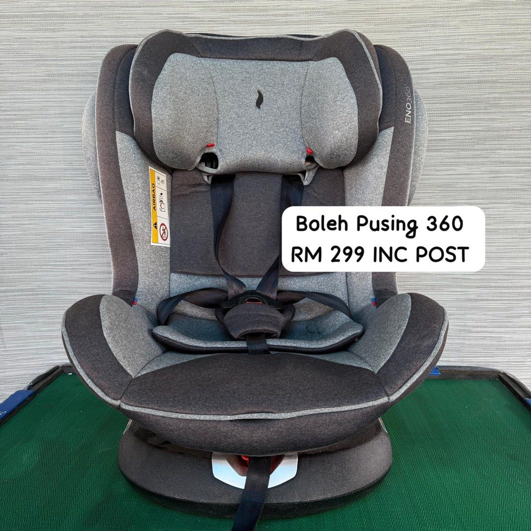 eno360 carseat (Category: Car Seats) located in Kadok. Submitted by bundlekadok (Listing ID 1382600285, Image 1). Description: ITEM PRE❤️ FROM SINGAPORE CONDTION SEPERTI DALAM GAMBAR ITEM ELEKTRIK SELL WITH WARANTY WS DETAIL : 012 9052 753 LOCATION : FF BUNDLE KADOK ( KG KADOK KOTA BHARU KELANTAN ) WAKTU OPERASI : SABTU - KHAMIS ( 9.30 PG - 6.30 PTG ) JUMAAT SHJ CUTI.