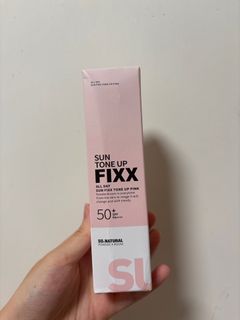 Fixx Sun Tone Up Pink SPF50+ PA++++防曬霜50ml （送Theseam輕盈柔滑碎粉3g）64188767680513110