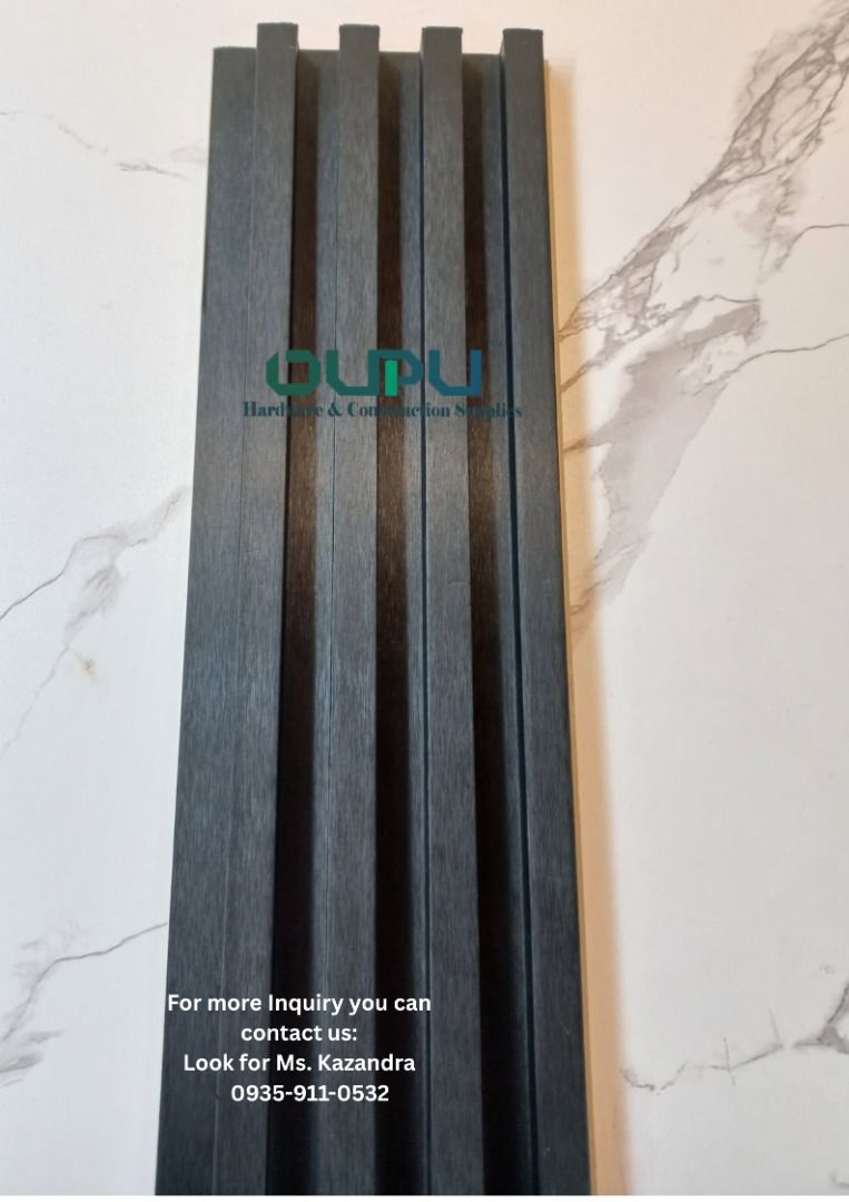 FLUTTED 4IN 1 (Category: Wall Decor) located in Caloocan City. Submitted by kazandra_rivera-37346 (Listing ID 1382503828, Image 1). Description: "Panels that bring texture, tone, and elegance to every wall." WPC WALL CLADDING (Indoor) (9.5FT.) • '3 in 1' - 2.9m X 20cm X 12mm • '4 in 1' - 2.95m X 15cm X 24mm • '5 in 1' - 2.9m X 15cm X 9mm • '6 in 1' - 2.9m x 16cm x 18mm • '7 in 1' - 2.9m x 20cm x 10mm ✅ Mismong Pagawaan ✅ Mas Mababang Presyo ✅ Sam