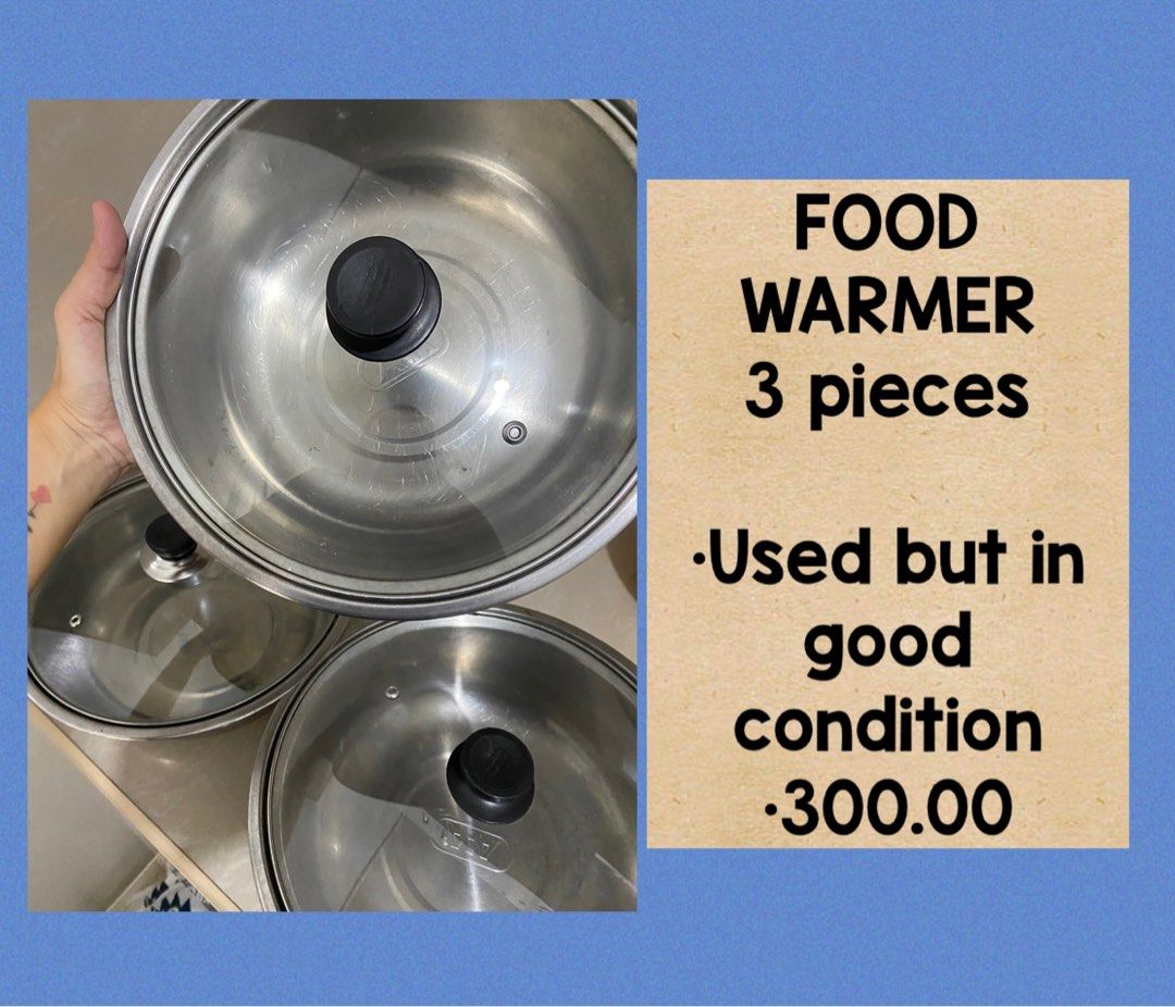 Food Warmer 3 pieces (Category: Food Organization & Storage) located in Marikina City. Submitted by majoy.zorrilla (Listing ID 1382648661, Image 1). Description: .