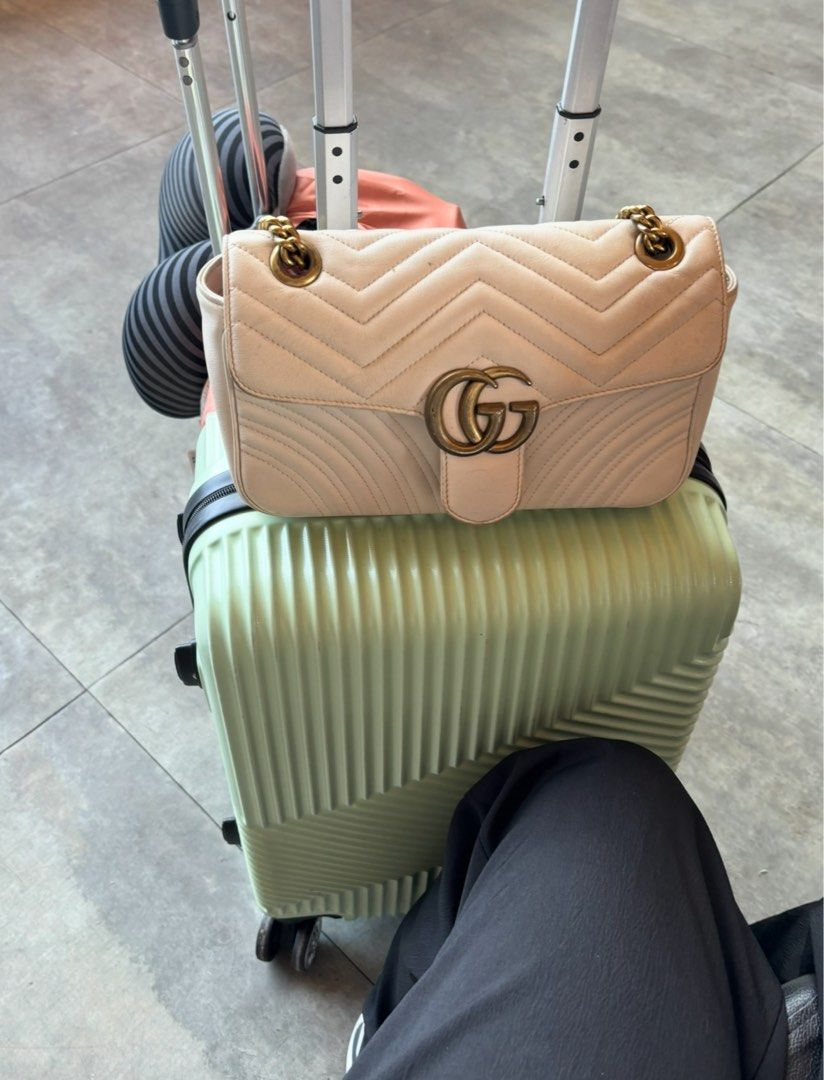 Gucci "Marmont" Sling Bag (Category: Luxury Bags & Wallets) located in Cebu City. Submitted by secondhandceb (Listing ID 1382500377, Image 1). Description: • thrifted in Korea last year 😊 • NGA w/ code (idk how to authenticate, pls bear with me) • Searched it online and it says it's Gucci Marmont • With rubbed linings inside but still very presentable SHIP VIA J&T.