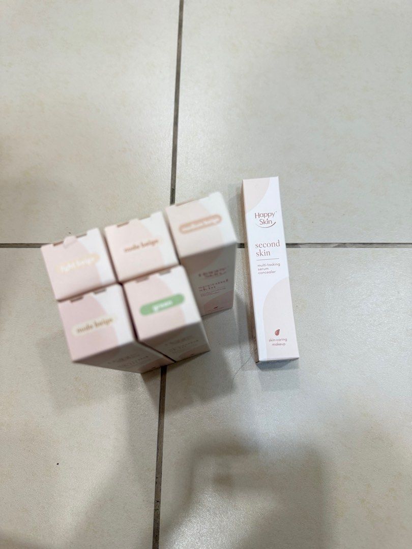 HAPPY SKIN CONCEALER (Category: Makeup) located in Manila. Submitted by kikayoutlet (Listing ID 1382621858, Image 3). Description: BRAND NEW 2027-2028 Expiry 1 Medium Beige (SOLD) 1 Green 2 Light Beige 2 Nude Beige .