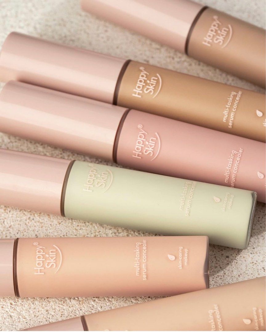 HAPPY SKIN CONCEALER (Category: Makeup) located in Manila. Submitted by kikayoutlet (Listing ID 1382621858, Image 1). Description: BRAND NEW 2027-2028 Expiry 1 Medium Beige (SOLD) 1 Green 2 Light Beige 2 Nude Beige .