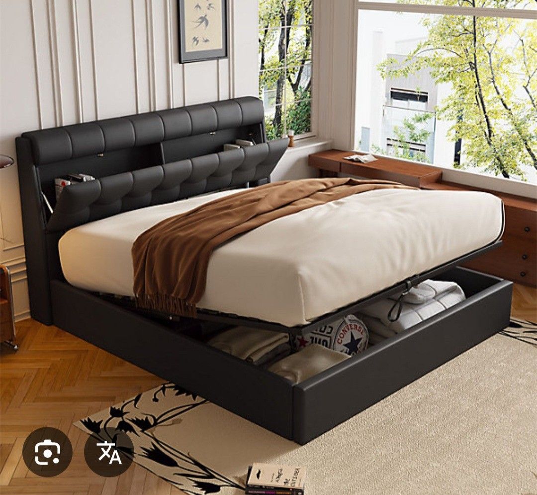 Headboard-less Queen Storage Bed (Frame only)