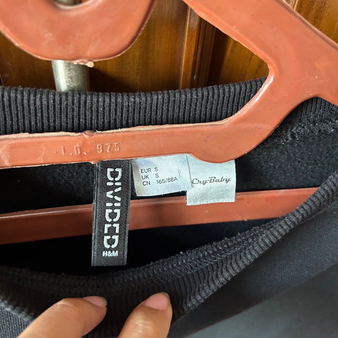 Hm 2025 Cry Baby Sweatshirt H&m Printed Hooded Johnny Depp