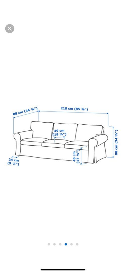 Ikea Ektorp 3-4seater sofa with extra cover (Category: Sofas) located in Quezon City. Submitted by joy.dimaliwat (Listing ID 1382552127, Image 3). Description: Ikea Ektorp Sofa 3-4 seater with 2 covers (Remmarn Grey and Hallarp Beige) Washable cover Bnew: P28k sofa + P6k cover Decluttering: P15k only fixed no haggling anymore Pickup at FEU Diliman, quezon city.