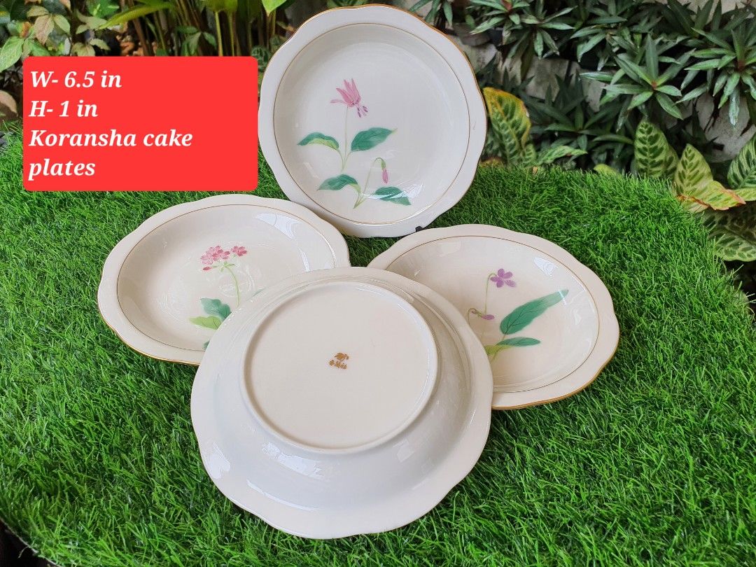 Koransha Cake Plates (Category: Dinnerware & Cutlery) located in Quezon City. Submitted by sgoecss005 (Listing ID 1382601891, Image 1). Description: Koransha Cake Plates.