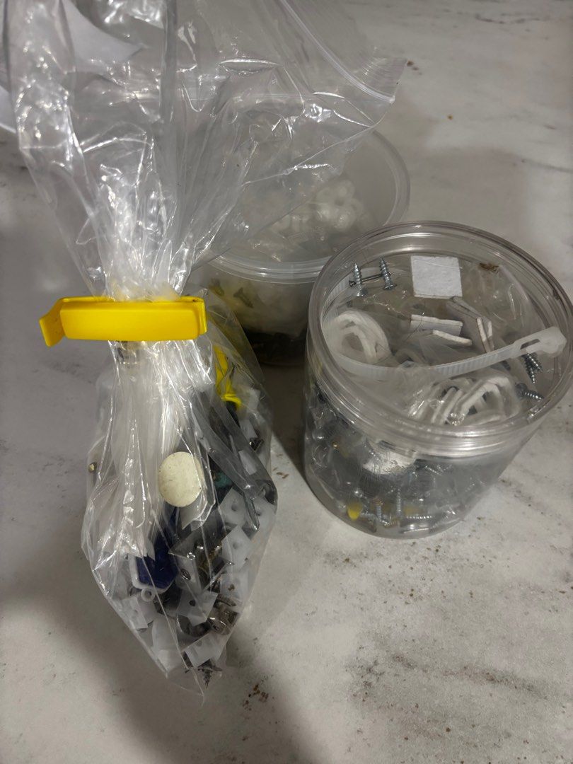 Lots of hardware parts(nuts, bolts, screws, bracket, etc.)