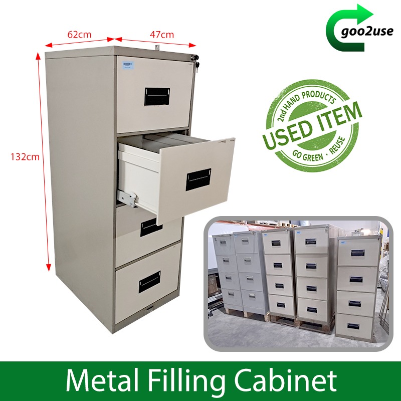 Metal 4 Drawers Filling Cabinet [Goo2use], Furniture & Home Living ...