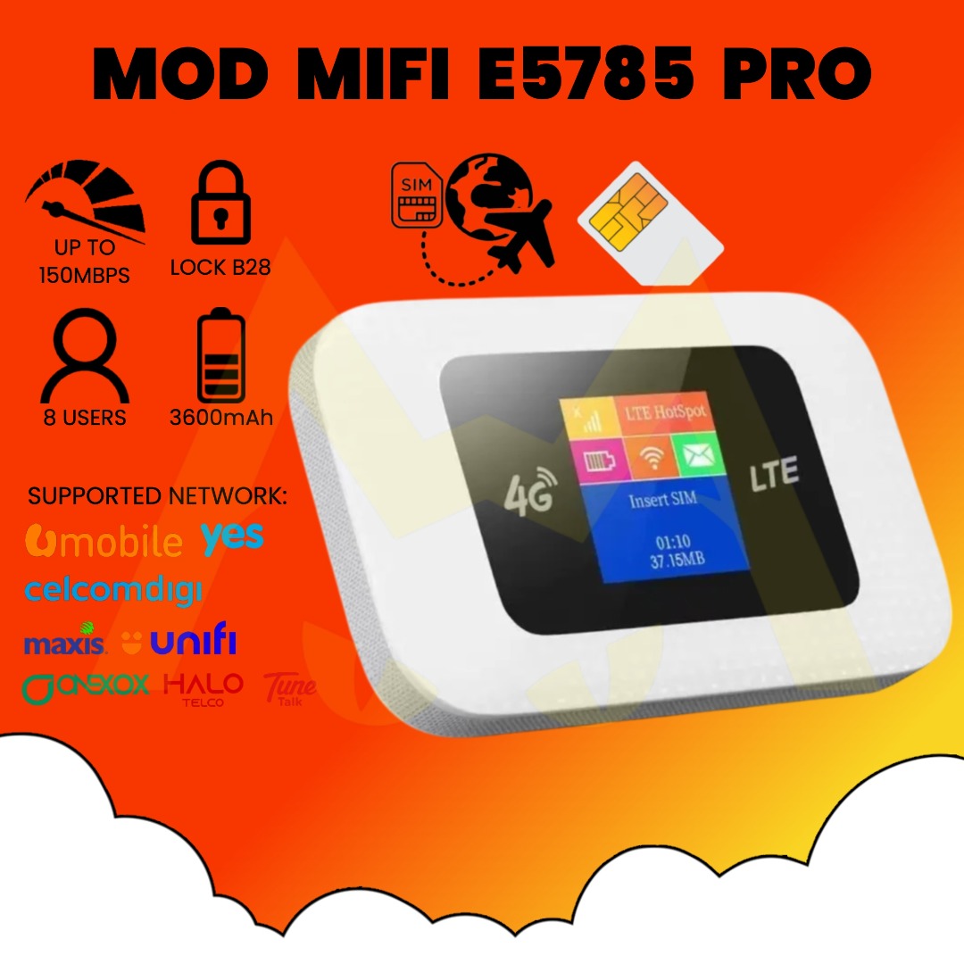 Modified Unlimited 4G D9 Upgraded D6 LTE Pocket WiFi Router Portable ...