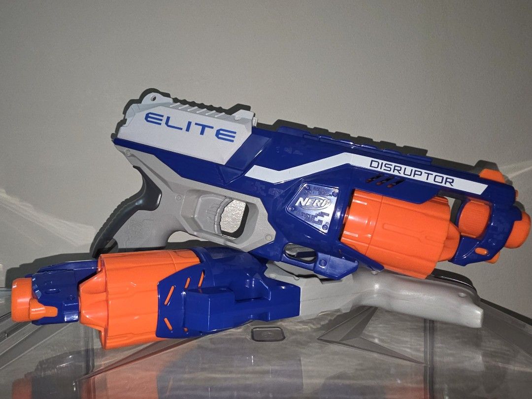 NERF Elite Disruptor Buy 1 Get 1 (Category: Action & Battle Toys) located in Makati City. Submitted by code_blue (Listing ID 1382574076, Image 1). Description: (Only 4 Nerf Bullets Left Included) *********************************** Please PM for Inquiries or Offers Thank you!.