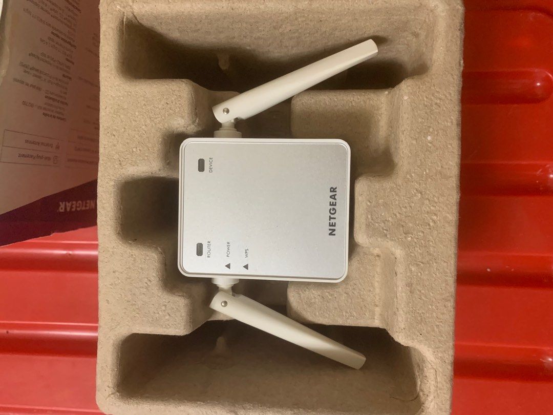 NETGEAR N300 WiFi Range Extender (Model: EX2700) - Essentials Edition (Category: Networking) located in Bacoor. Submitted by pipsniper (Listing ID 1382647917, Image 3). Description: FOR SALE: NETGEAR N300 WiFi Range Extender (Model: EX2700) - Essentials Edition Boost your WiFi coverage and eliminate dead zones with the NETGEAR N300 WiFi Range Extender (EX2700)! This compact and easy-to-use device plugs directly into a wall outlet and instantly ex