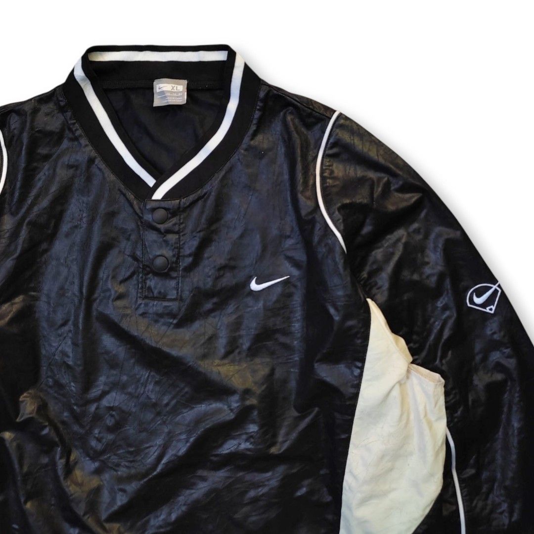 Nike Old School Baseball Swoosh Big Logo Warm-up Jacket