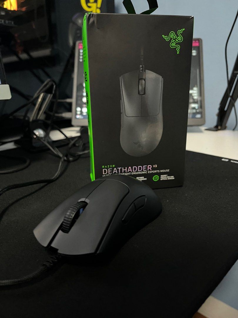 Razer Deathadder v3 (Category: Mouse & Mousepads) located in Bulacan. Submitted by kickszz (Listing ID 1382529358, Image 2). Description: Brand new Razer Deathadder v3 8khz polling rate pm lang for info.