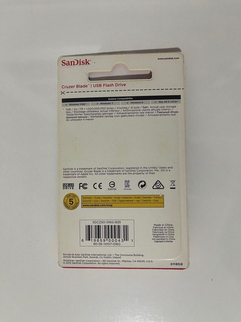 SanDisk Cruzer Blade 16GB USB Flash Drive63205312179715111