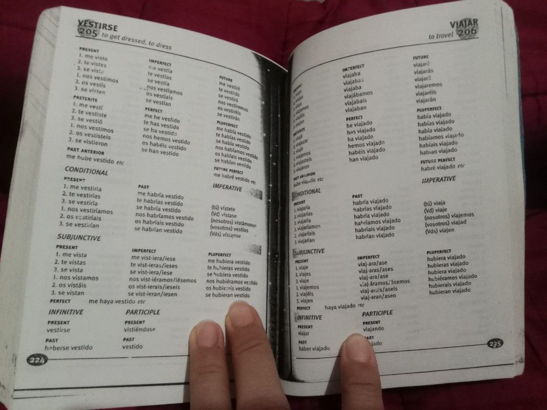 Spanish Verbs Dictionary (Category: Textbooks) located in Manila. Submitted by thezeeshop (Listing ID 1382621765, Image 2). Description: Has stains Pages complete 💳 GCash / Cash 🚚 Lalamove / QuickTime Courier / LBC COP/ pickup 📍 Meetup: LRT Quirino Station ❌COD and other checkouts Reminders: ◾If in doubt, don't make an offer. Let's not waste each other's time. ◾Sure buyers ONLY. Wag magmessage tapos di magrereply/seen lang pagkatapos..