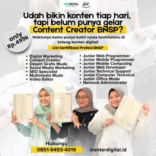 (Kategori: ) berada di . Dikirim oleh sertifikasidesaingrafis (ID iklan 1382543783, Gambar 1). Deskripsi: .