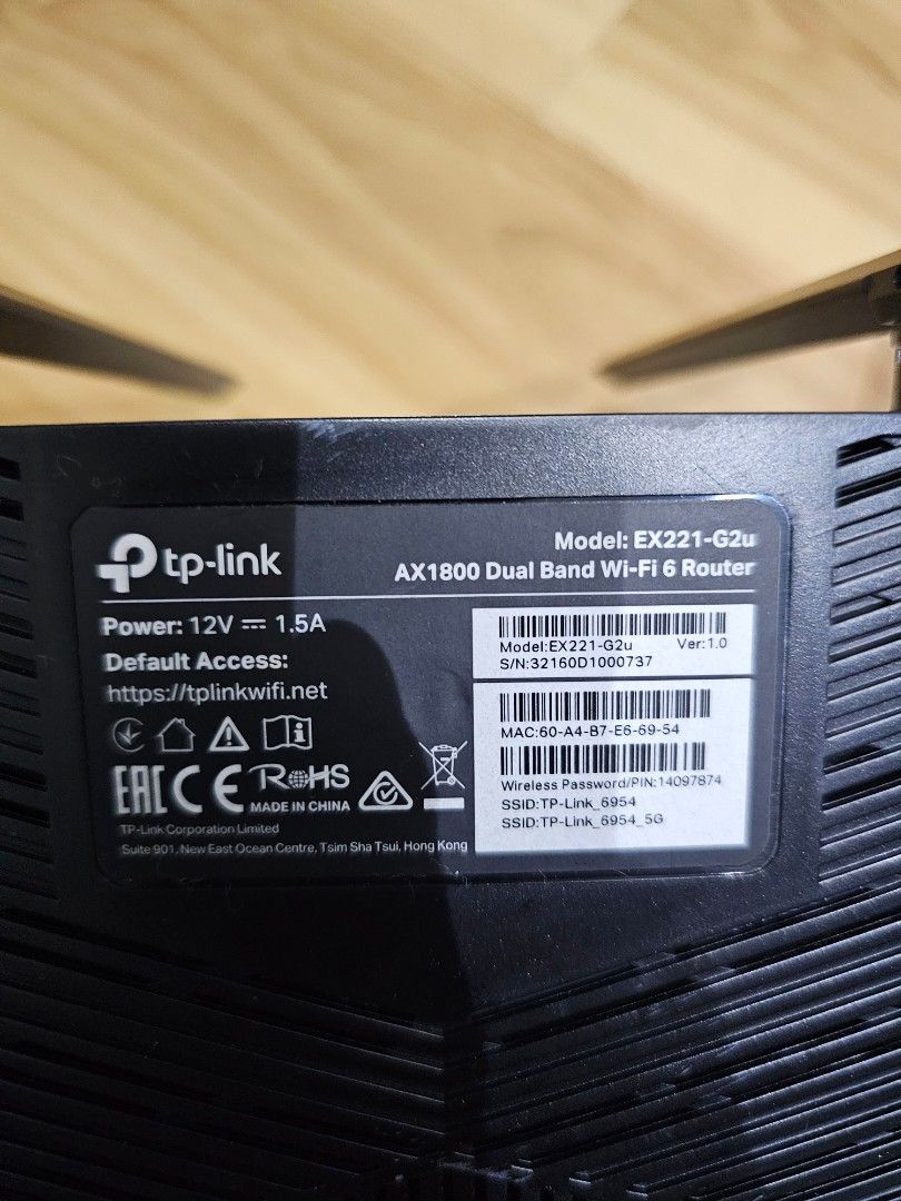 TP-Link AX1800 Dual Band Wi-Fi 6 Router63202639046146111